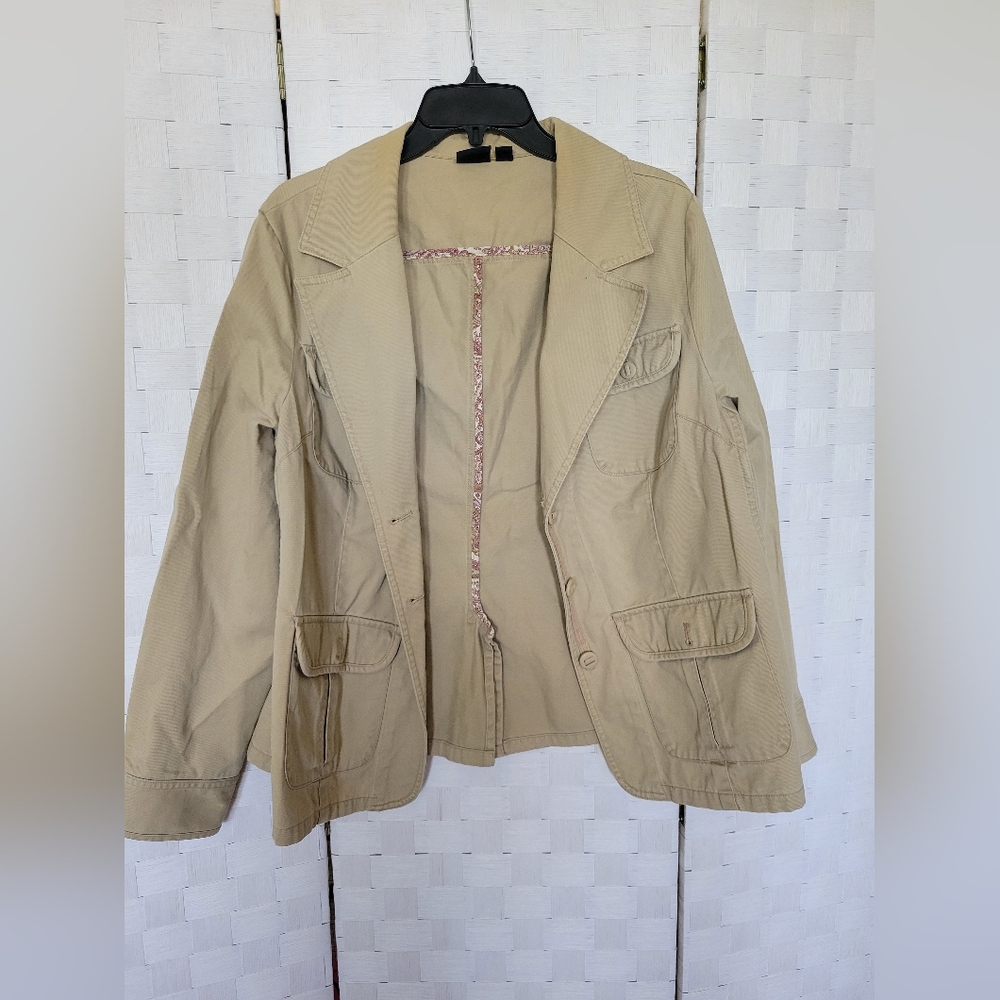 Sonoma Women's Size 1X Khaki Jacket Blazer